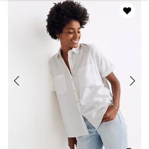 Madewell White Cotton Courier Shirt